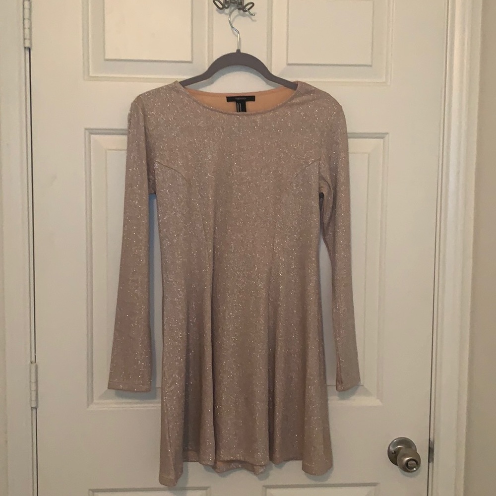 Champagne Forever 21 skater dress